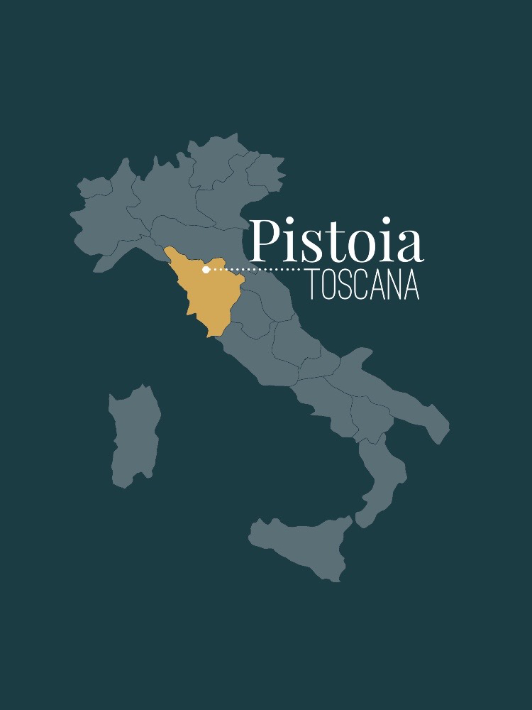 Karte Italien Toskana Pistoia - New York Caffè